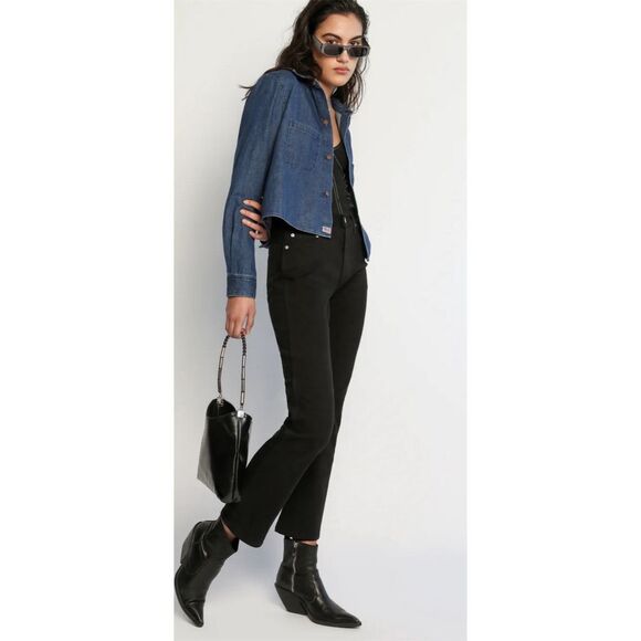 Daily Blue by Adriano Goldschmied  Black Straight Leg Jeans Size 31 NWT - Picture 2 of 16